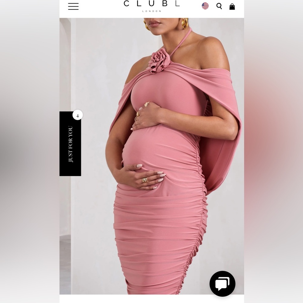 Maternity pink blush dress